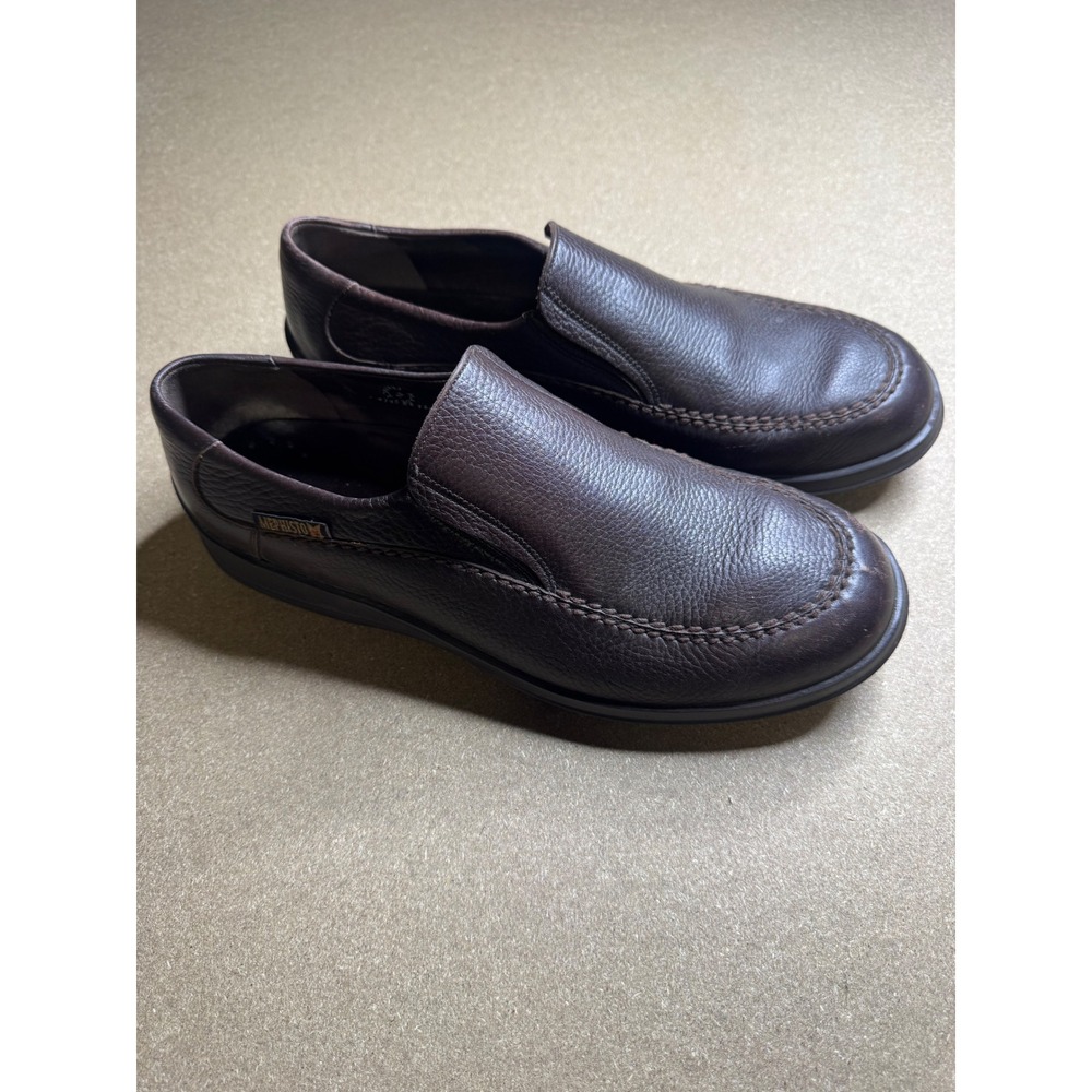 Mephisto Mens Brown Leather Slip On Loafers Walking Shoes Made in France Size 11
